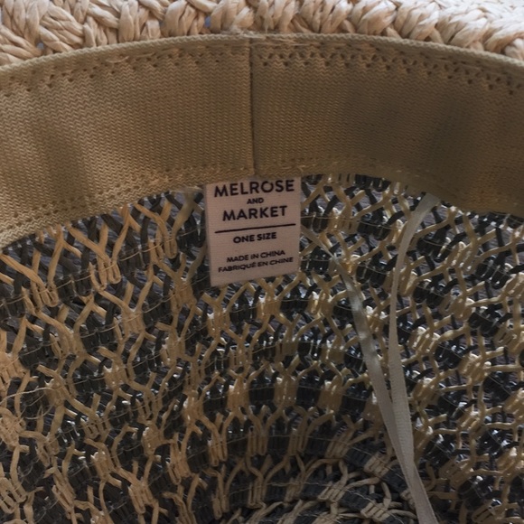 Melrose and Market Panama Pattern Fringe Straw Hat - Picture 7 of 8